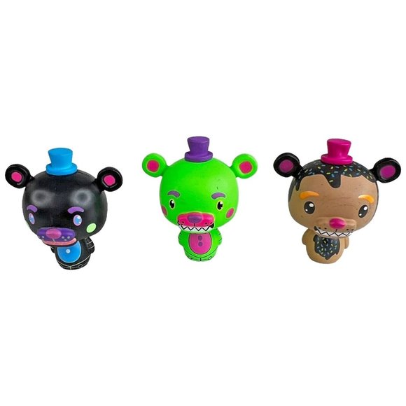 3 Funko Five Nights At Freddys Pint Size Blacklight Freddy Black Green Chocolate - Picture 1 of 12